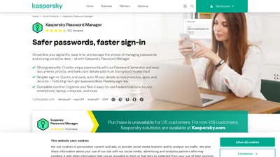 Главная страница Kaspersky Password Manager