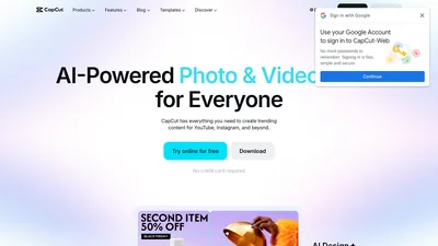 Главная страница CapCut Desktop