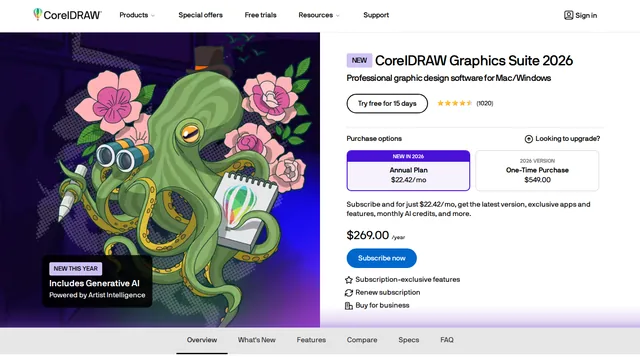 Главная страница CorelDRAW