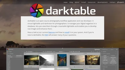 Главная страница darktable