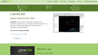 Главная страница LibreCAD