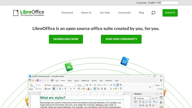 Главная страница LibreOffice