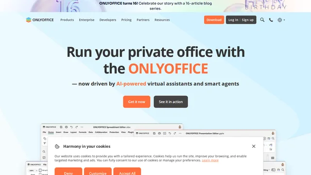 Главная страница ONLYOFFICE