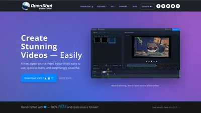 Главная страница OpenShot