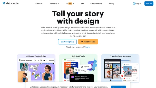 Главная страница VistaCreate (ex-Crello)