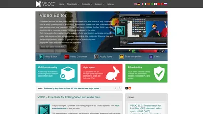 Главная страница VSDC Free Video Editor