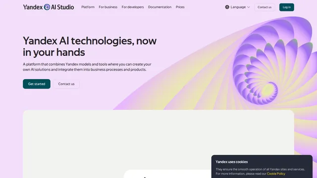 Главная страница Yandex AI Studio