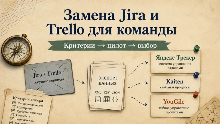 Редакционная обложка: Замена Jira и Trello для команды