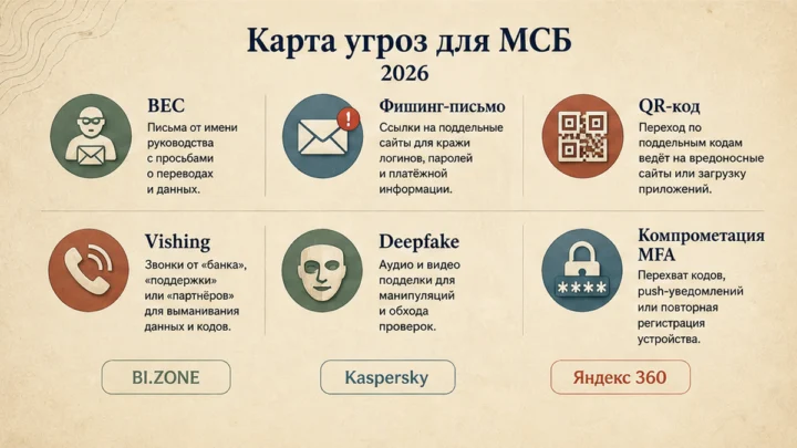 Карточка рисков / статусов: Разберите карту угроз для МСБ в 2026
