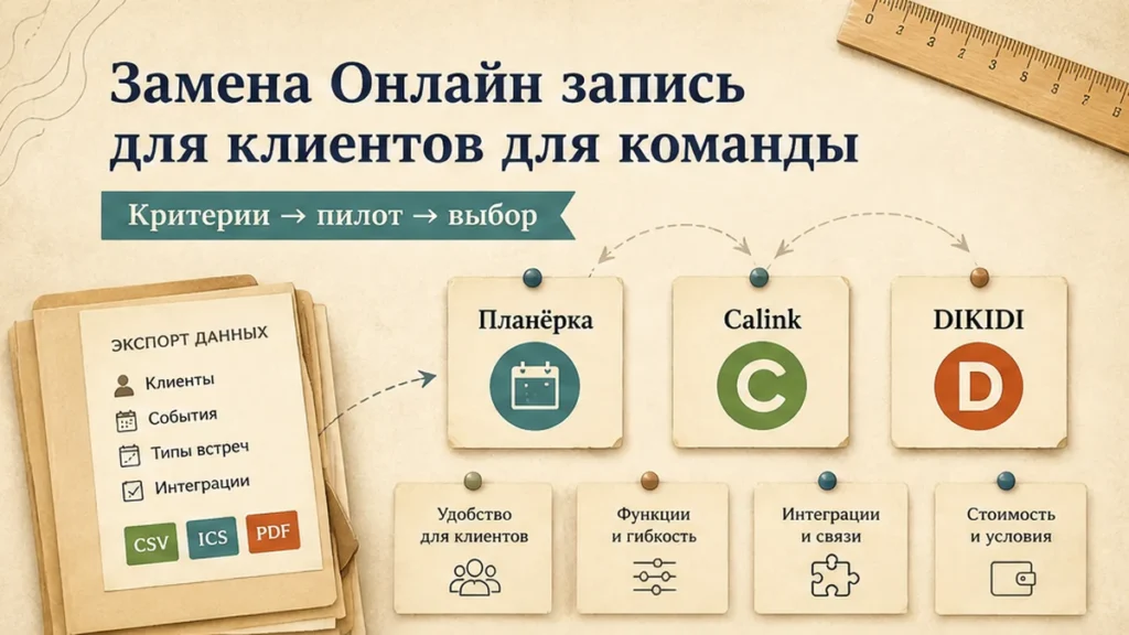 Редакционная обложка: Замена Онлайн запись для клиентов для команды