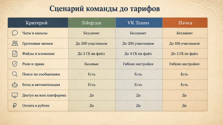 Таблица сравнения сервисов: Зафиксируйте, что вы теряете при уходе с Discord
