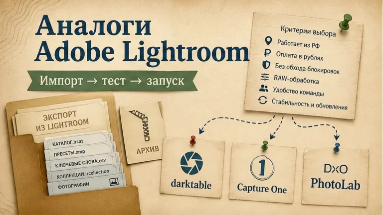 Редакционная обложка: Аналоги Adobe Lightroom