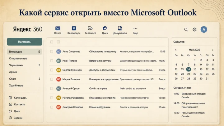 UI named сервиса: Какой сервис открыть вместо Microsoft Outlook