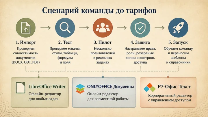 Схема сценариев с продуктами: Зафиксируйте, что именно вы теряете при уходе с Word