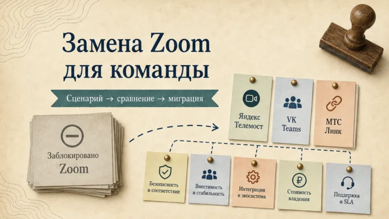 Редакционная обложка: Замена Zoom для команды