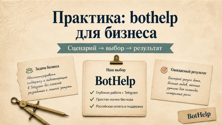 Редакционная обложка: Практика: bothelp для бизнеса