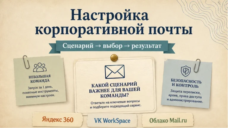Редакционная обложка: Настройка корпоративной почты