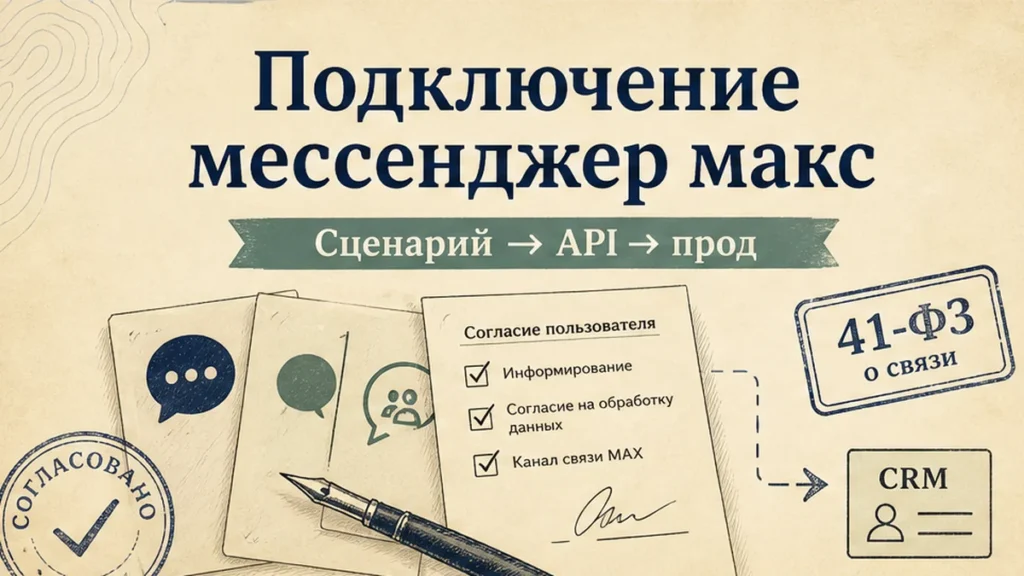 Редакционная обложка: Подключение мессенджер макс